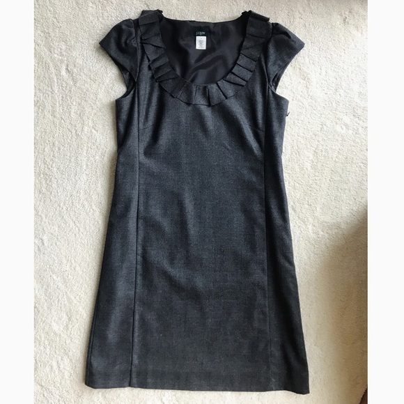 NWOT JCrew factory wool shift work dress in grey - Picture 6 of 6